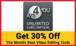 AVS4YOU Coupon – 30% for Unlimited Subscription
