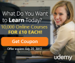 Udemy Coupon – £10 for ANY Udemy Course